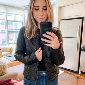 Black Faux Leather Jacket